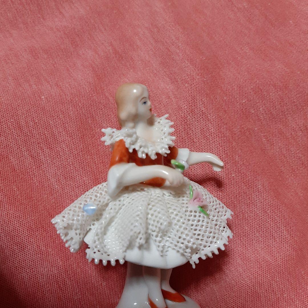 希少品●Sitzendorferジッツェンドルファレースドールフィギュリン陶器製