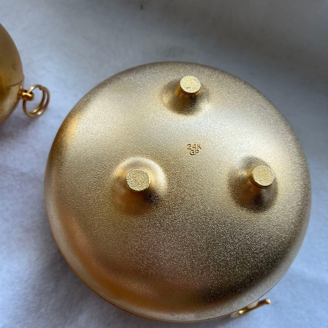 黄金茶釜 24KGP 香炉 銅鋳造インテリア コレクション
