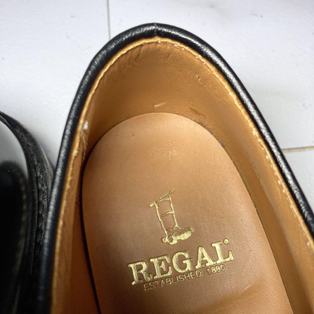 極美品 REGAL リーガル ビジネスシューズ JU13 本革 ブラック 25