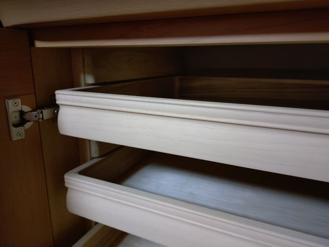 美品/欠損なし]半軒 茶箪笥 柿棚 (上部)※下部同時購入要 桐小引出し