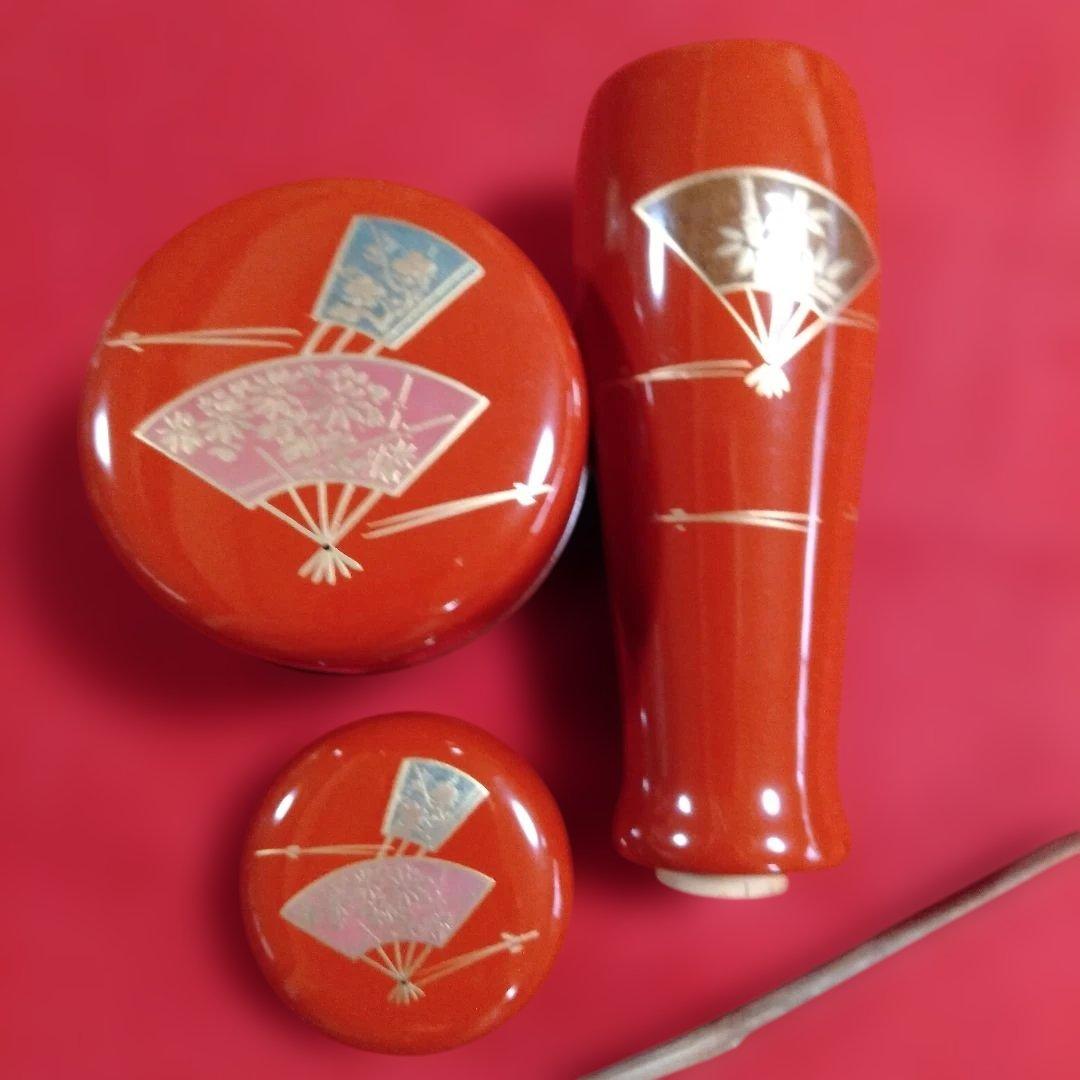 扇面蒔絵入り 利休茶箱