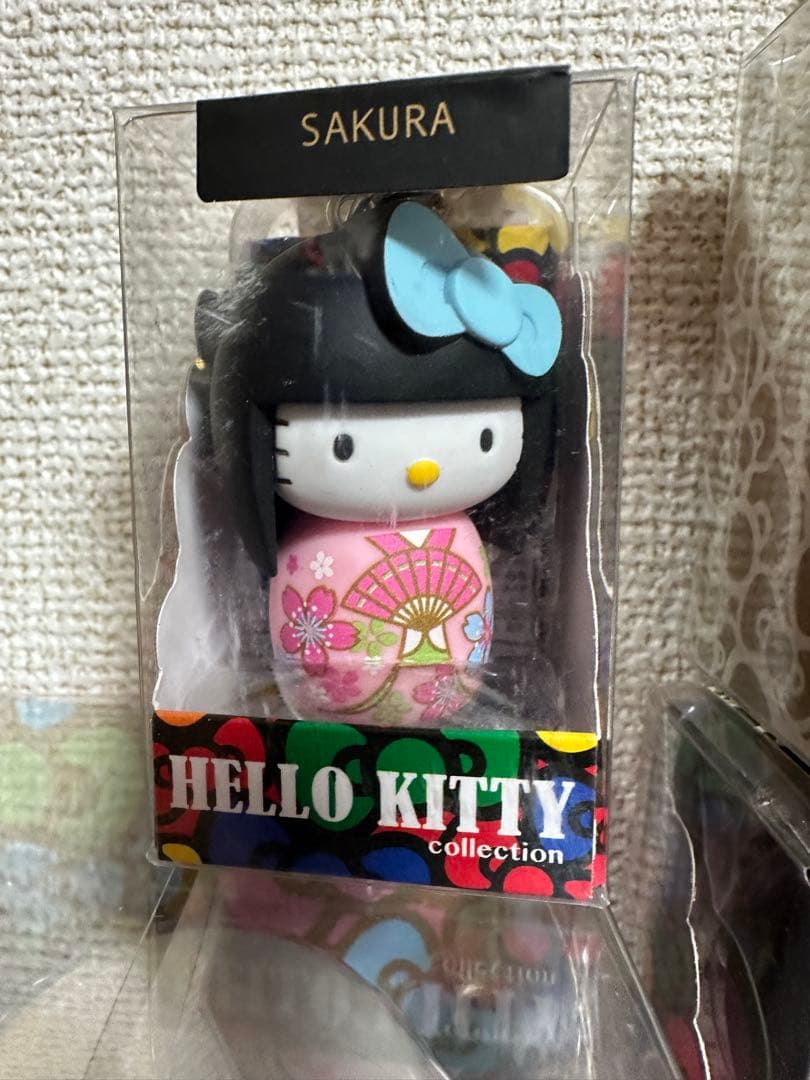 [レア] ハローキティ　こけし　コレクション　フルセット　キーホルダー　限定版