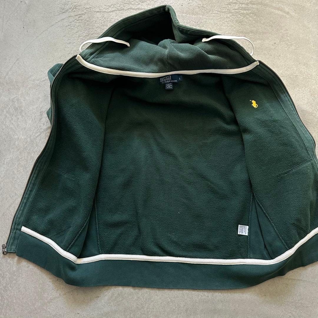 へ*将様 レアカラー 90s ラルフローレン ジップパーカー 裏サーマル 短丈