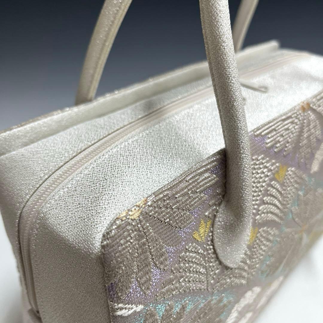 新品未使用品　京都 西陣織正絹帯地使用　利休バッグお茶席　25910