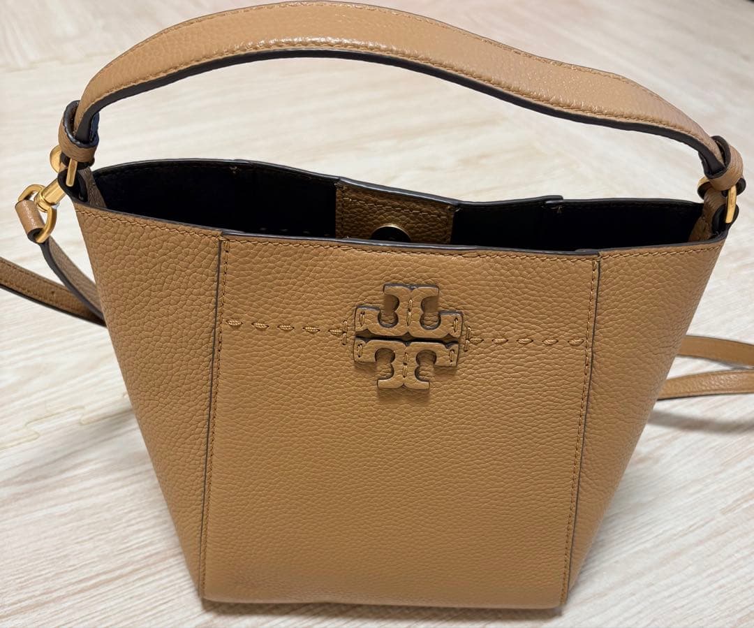 ✨極美品✨トリーバーチ マックグロー　スモールバケット バッグ ティラミス