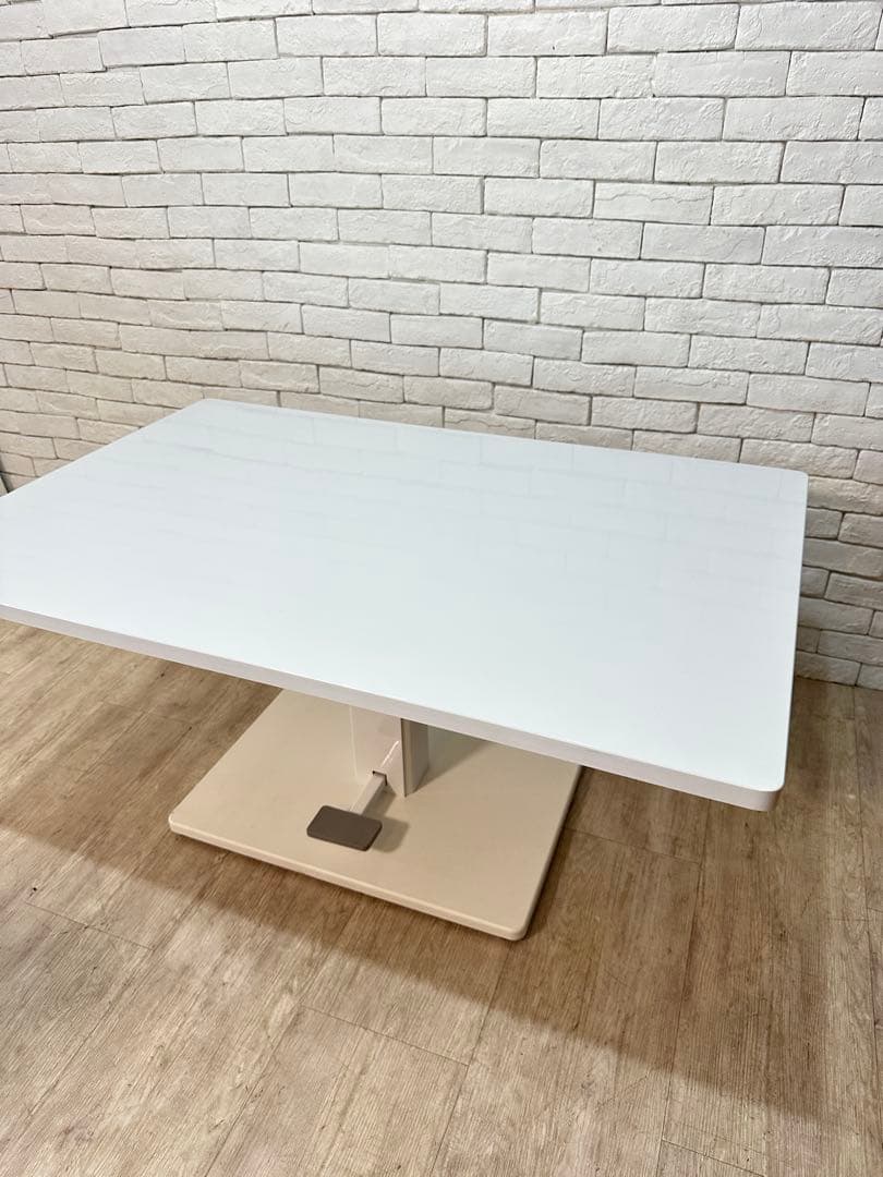 ①【東京都内23区配送無料】昇降テーブル　ダイニング　センター　リビング　食卓