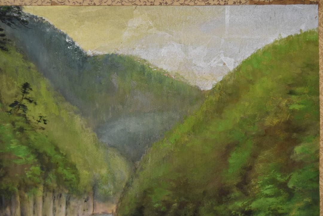 禮之/瀞峡/山水図/横物/掛軸/名家伝来/AA-68