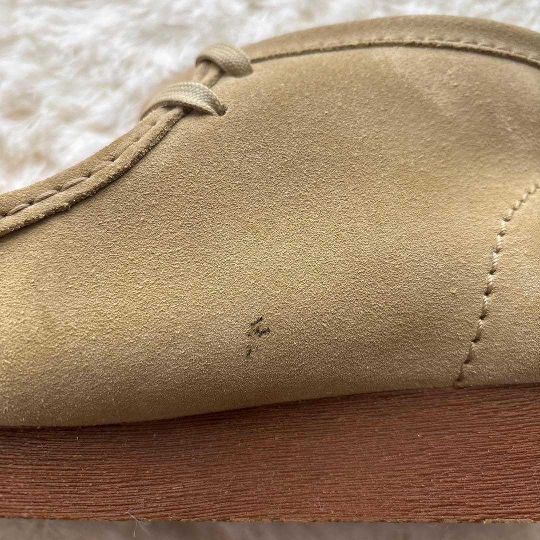 Clarks ワラビー 26.5cm ベージュ CFS スエード ゴールドロゴ