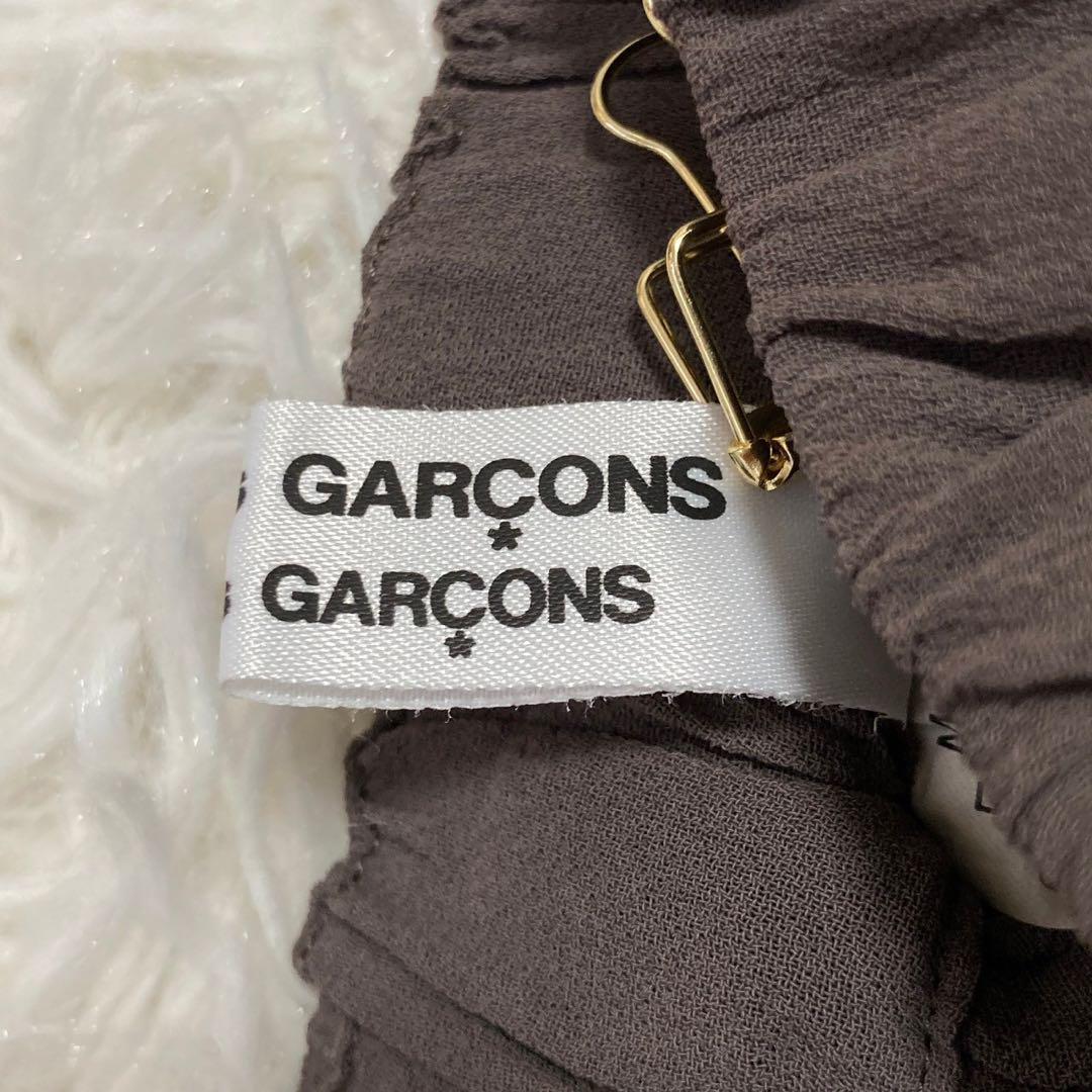 COMMEdesGARCONS 変形シフォンパンツ ブラウン XS オシャレ