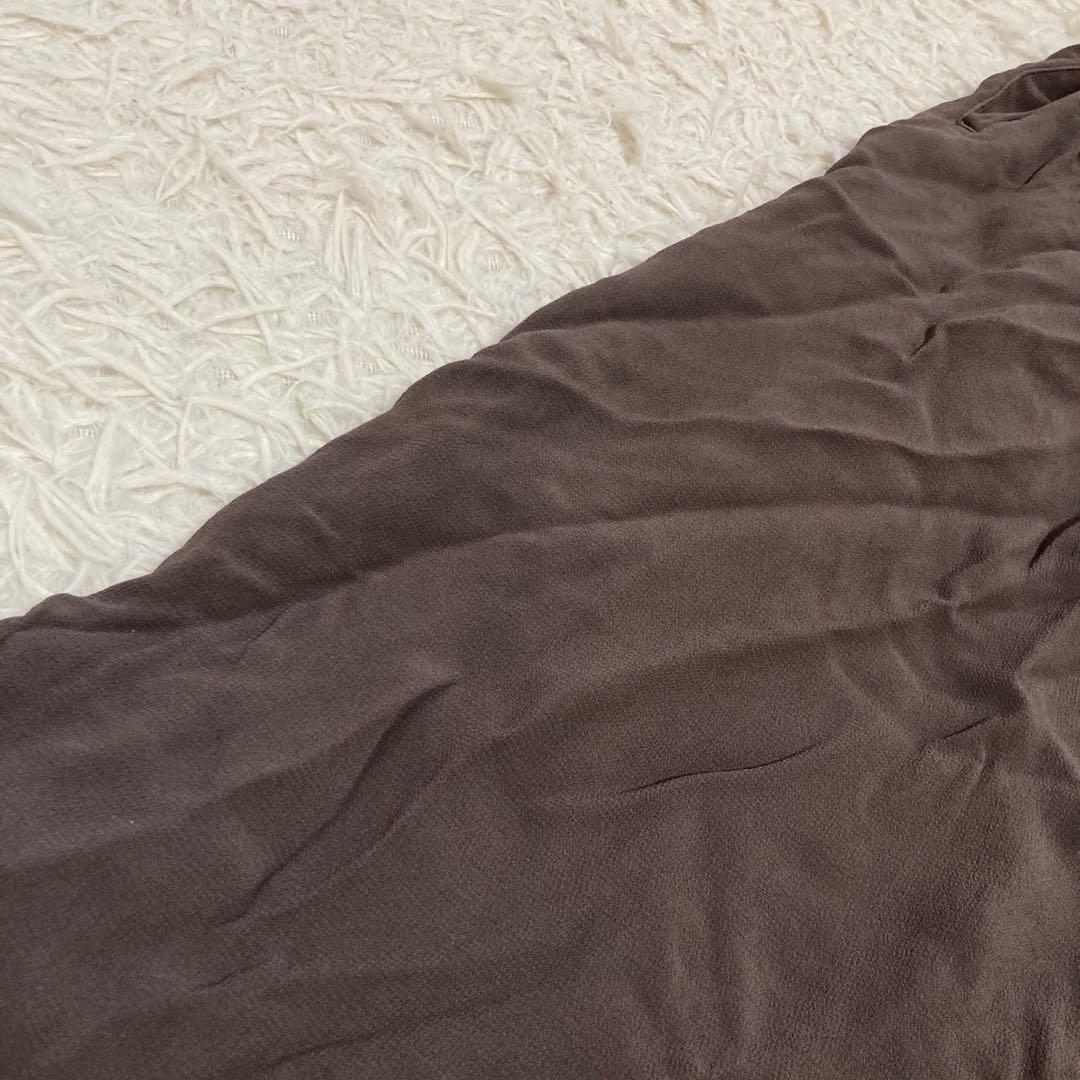 COMMEdesGARCONS 変形シフォンパンツ ブラウン XS オシャレ