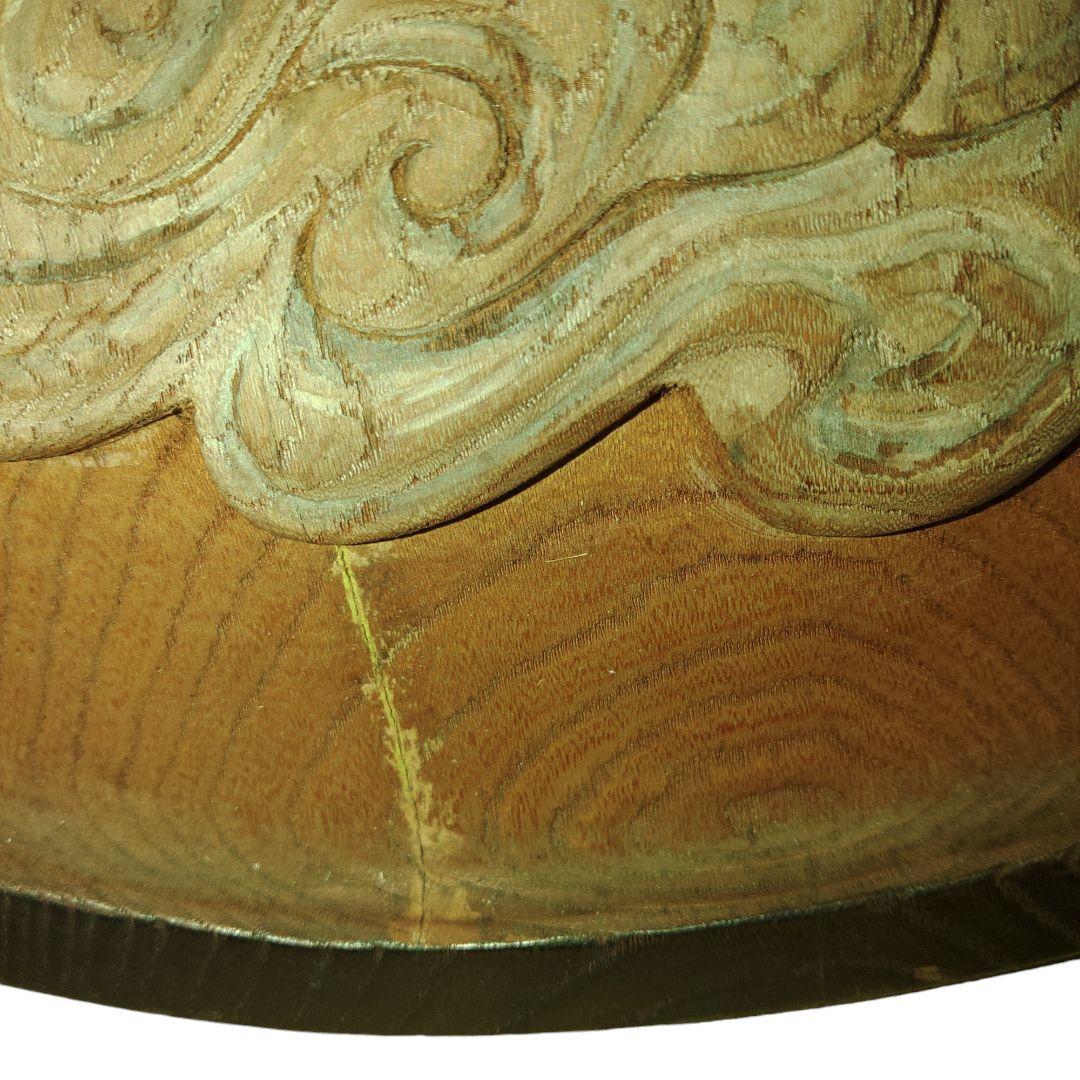 欅彫刻浮彫り大黒様壁飾り骨董