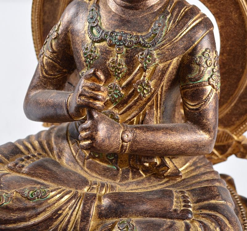 仏教美術 樹脂製 レプリカ チベット仏 仏像 置物 V R4673