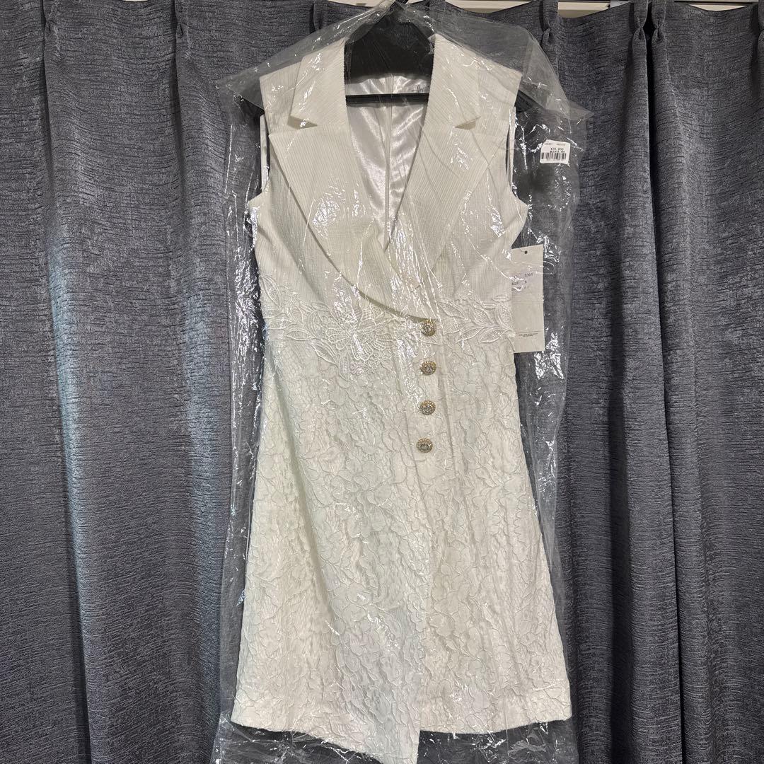 sugar ホワイト レース Vネック ドレス キャバクラ