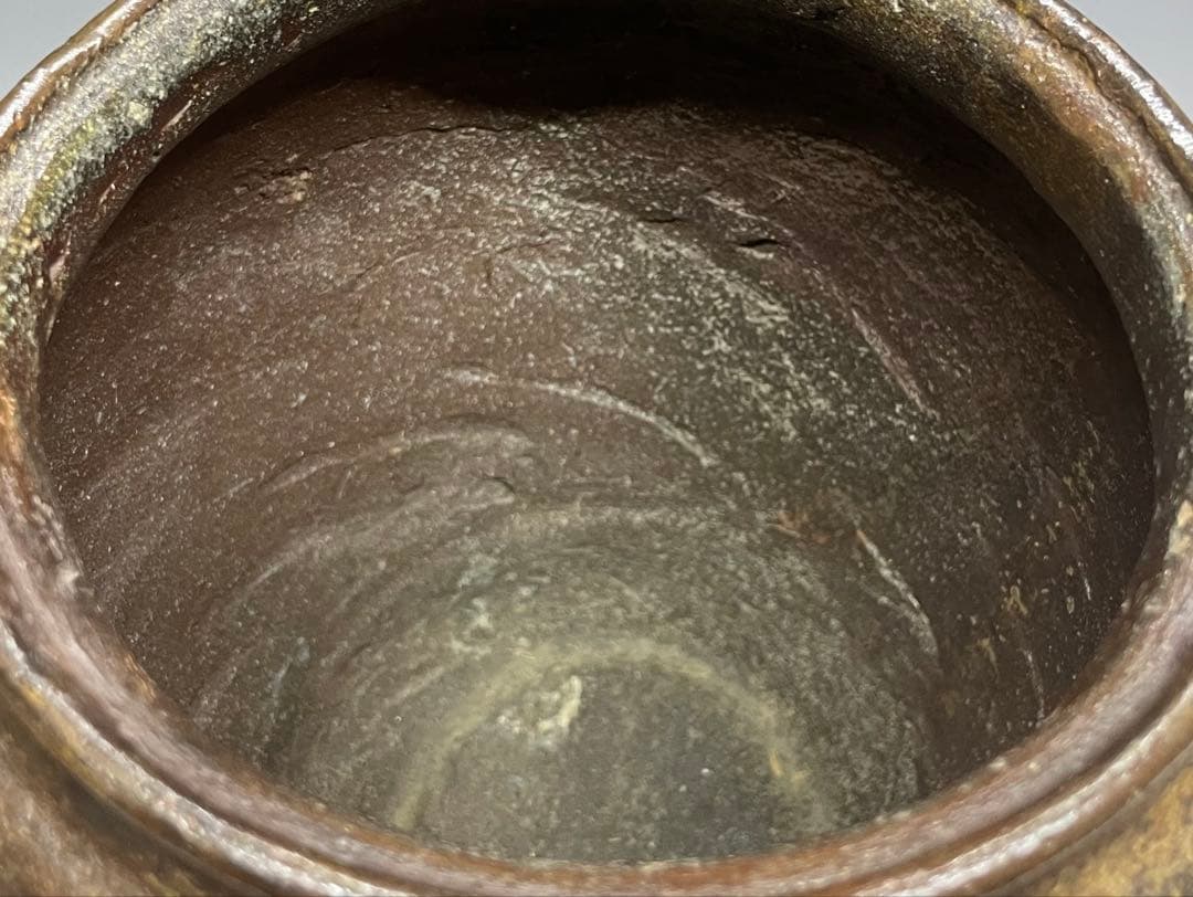 古常滑 水指 蓋付 茶道具 箱付 L309