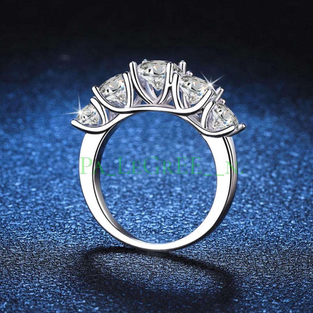 aat指輪レディース　結婚指輪　婚約指輪　モアサナイト シンプル 18kS925