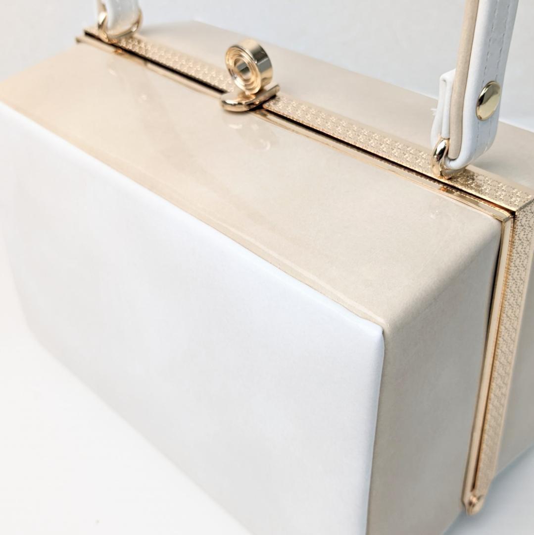 和装 草履 バッグ セット エナメル 白 ホワイト フリーサイズ u59