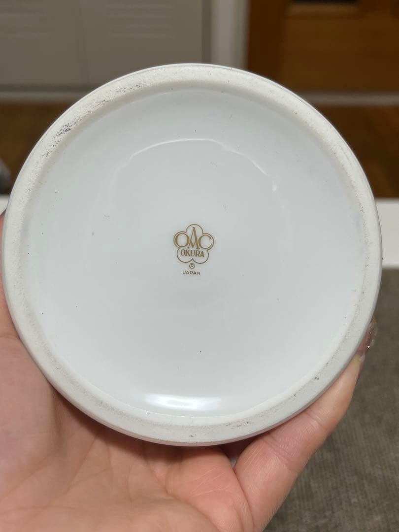 大倉陶園 OKURA 花器 花瓶 フラワーベース 金蝕バラ