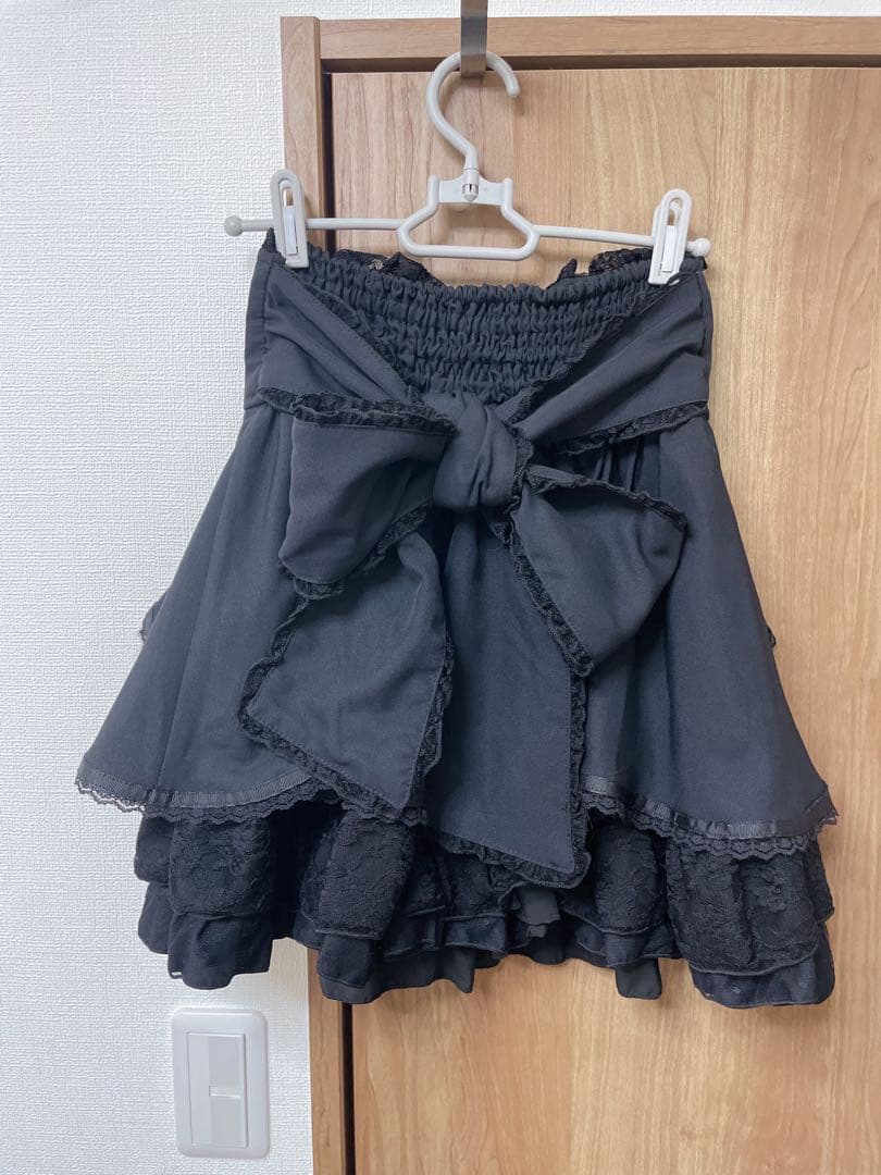 ♡LIZLISA♡フロントカシュクールスカート♡ブラック