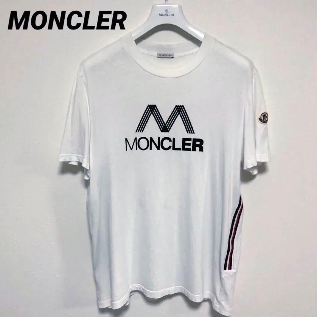 モンクレール MONCLER 胸元ロゴ ワッペン Tシャツ ホワイト 国内正規品