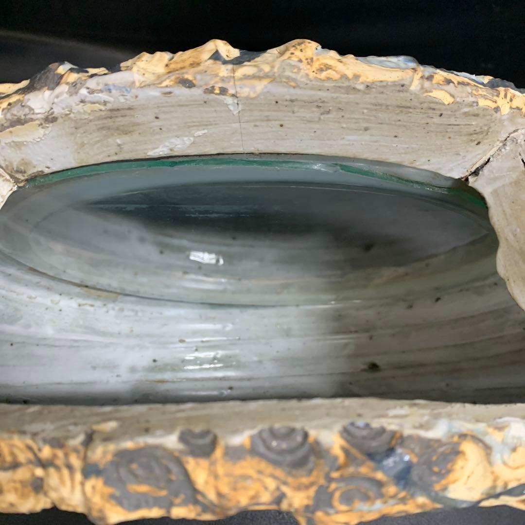 丸型の陶器の水槽　金魚・メダカ・インテリアに 和&アジアンテイスト