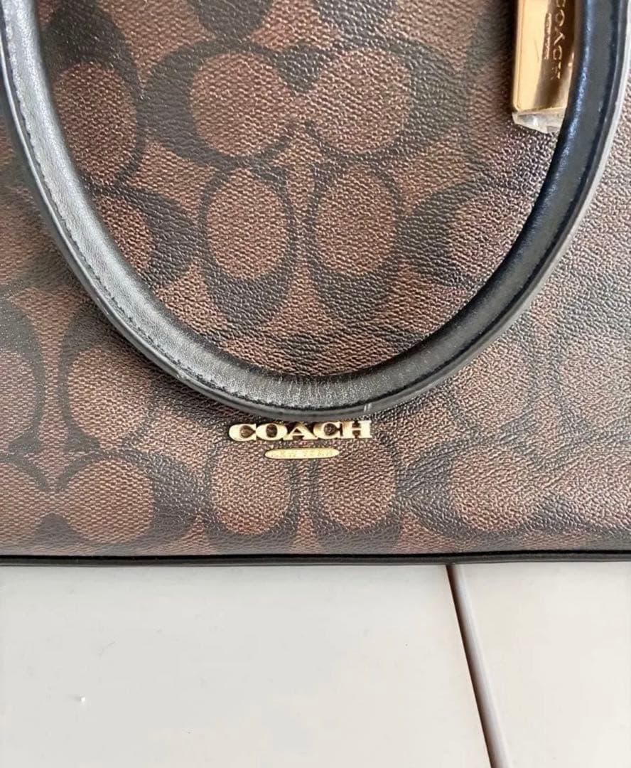 COACH コーチ　ブラウン×ブラック 2558 IMAA8 ハンドバッグ