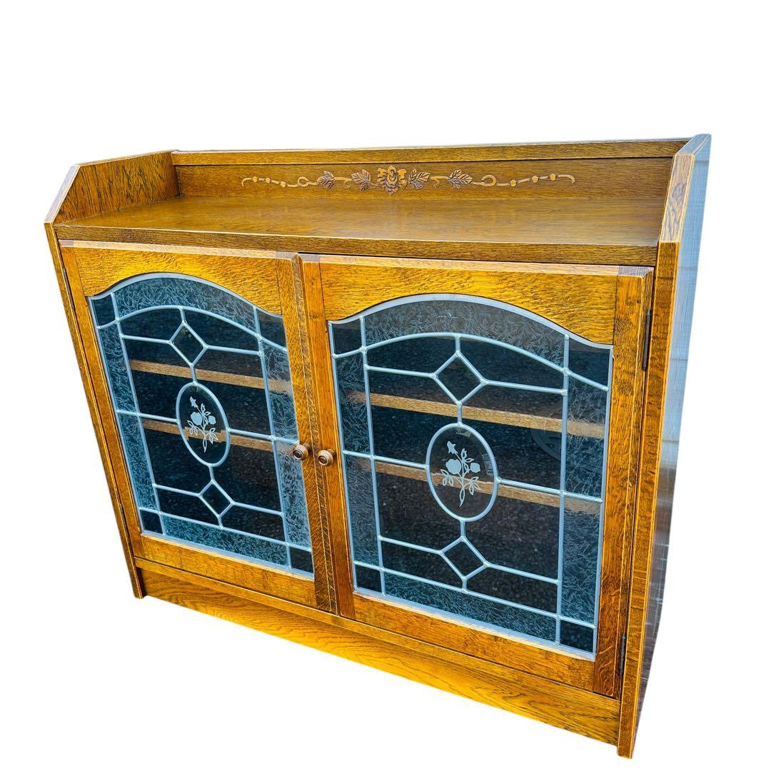 三越家具 ブルージュ ステンドグラス キャビネット サイドボード