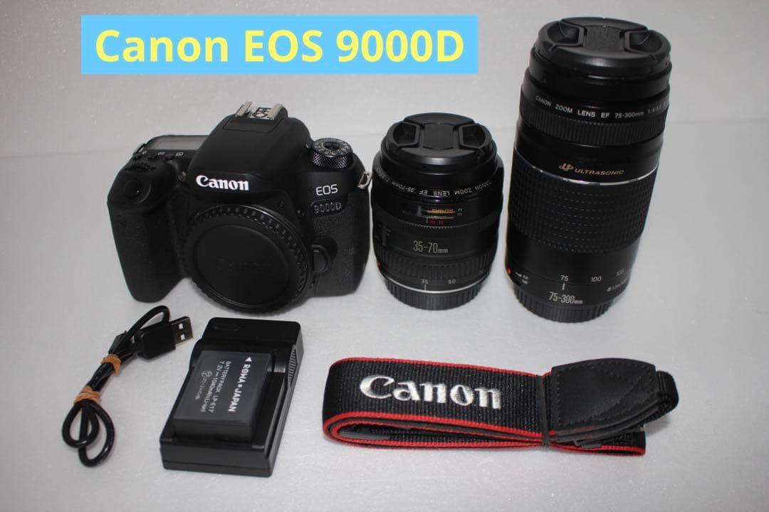 動画対応/保証/Canon EOS 9000D標準&望遠ダブルレンズセット