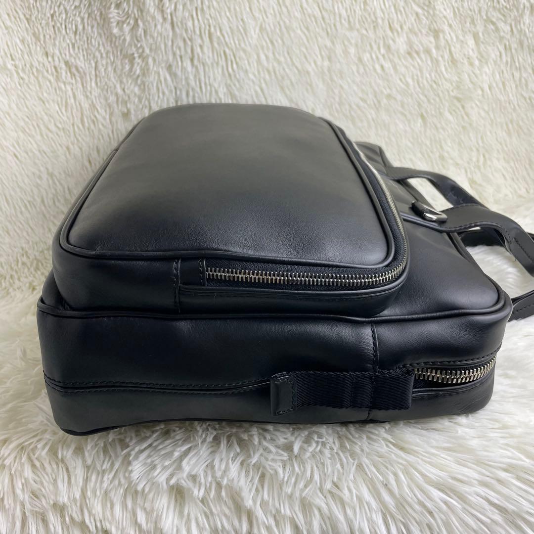 【美品】BALLY バリー ビジネスバッグ 2way レザー A4 黒