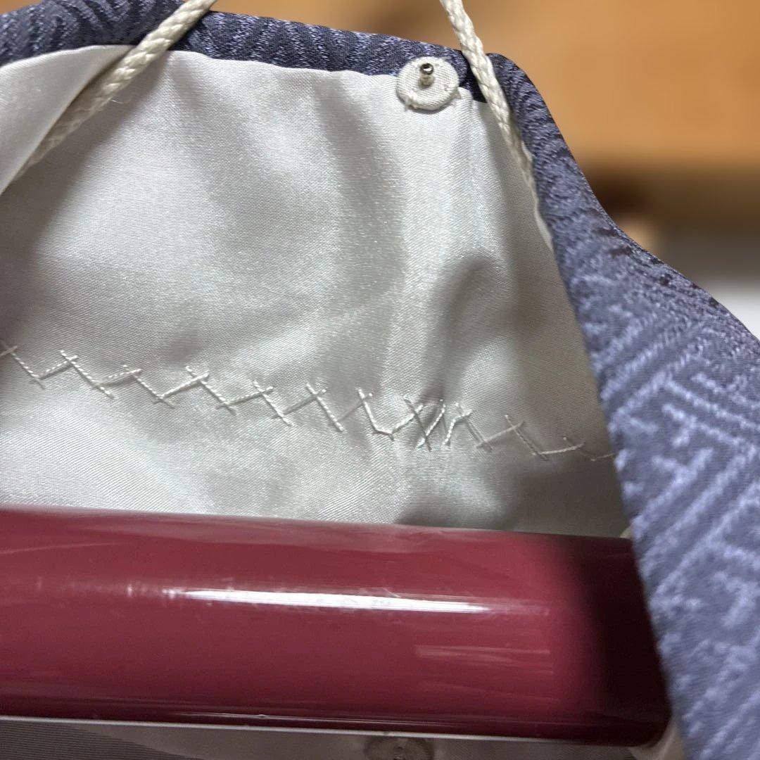 訪問着、高級、上品な柄に絞り、グレーネイビー 幾何学模様 地柄、新品、