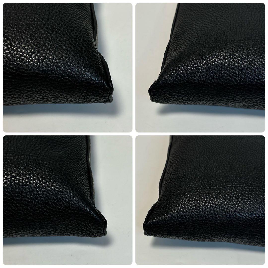 o90【極美品】フェンディ　セレリア　レザー　ブラック　黒　ショルダーバッグ.