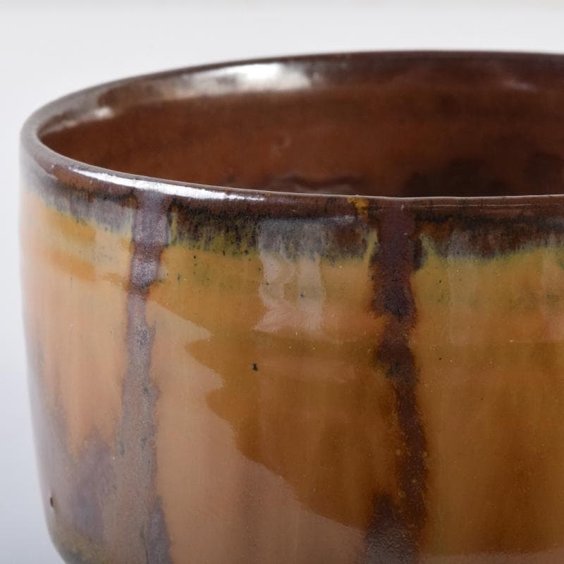 Q太郎　茶道具　高取焼　鬼丸雪山作　茶碗　共箱　V　7111