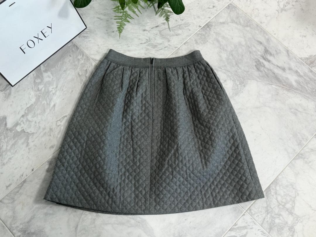 極美品★FOXEY/フォクシー キルティングスカート 42