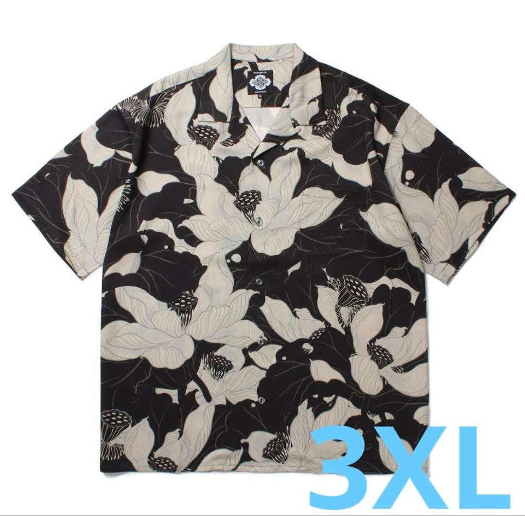 3XL GAKKIN × BUDSPOOL 浮蓮華 HAWAIIAN SHIRT