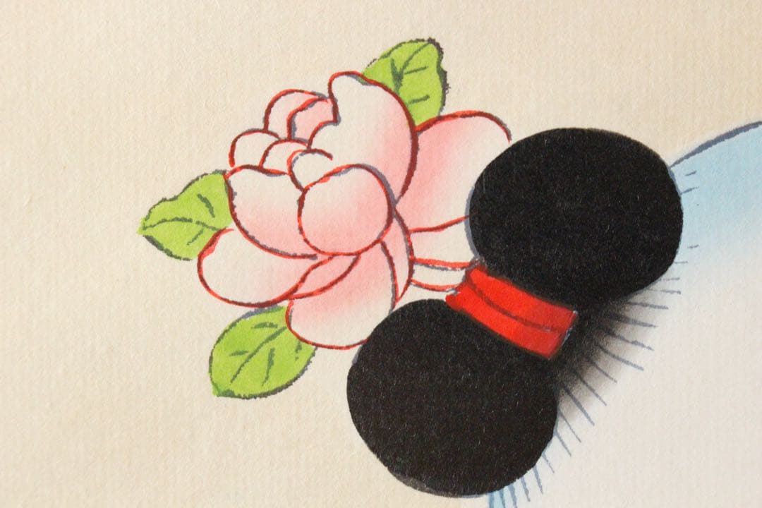 No5210 掛軸 中国画 「楊柳青年画」 木版画 紙本 古画 古美術 送料無料