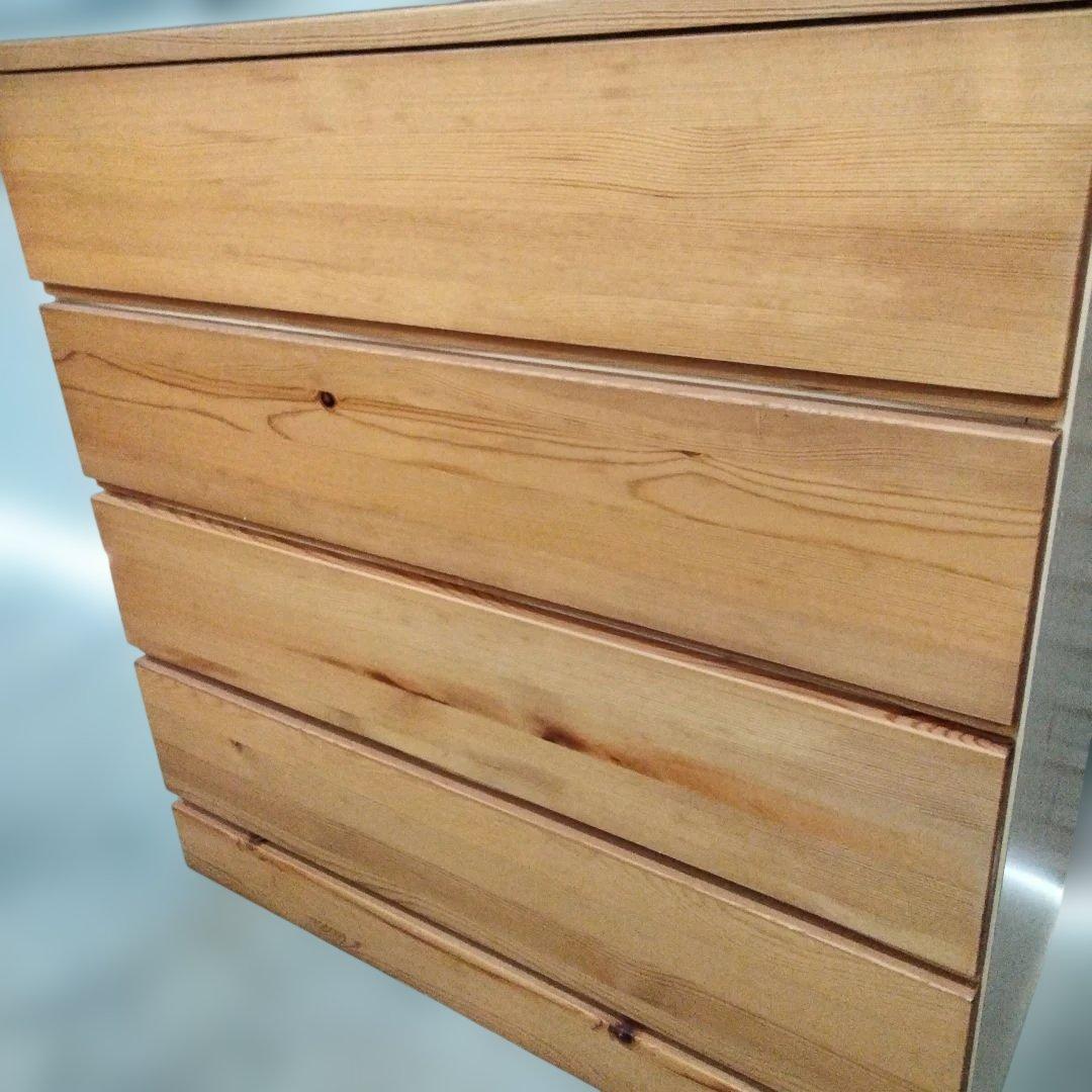 1-23 廃盤　無印良品 パイン材 チェスト 4段チェスト