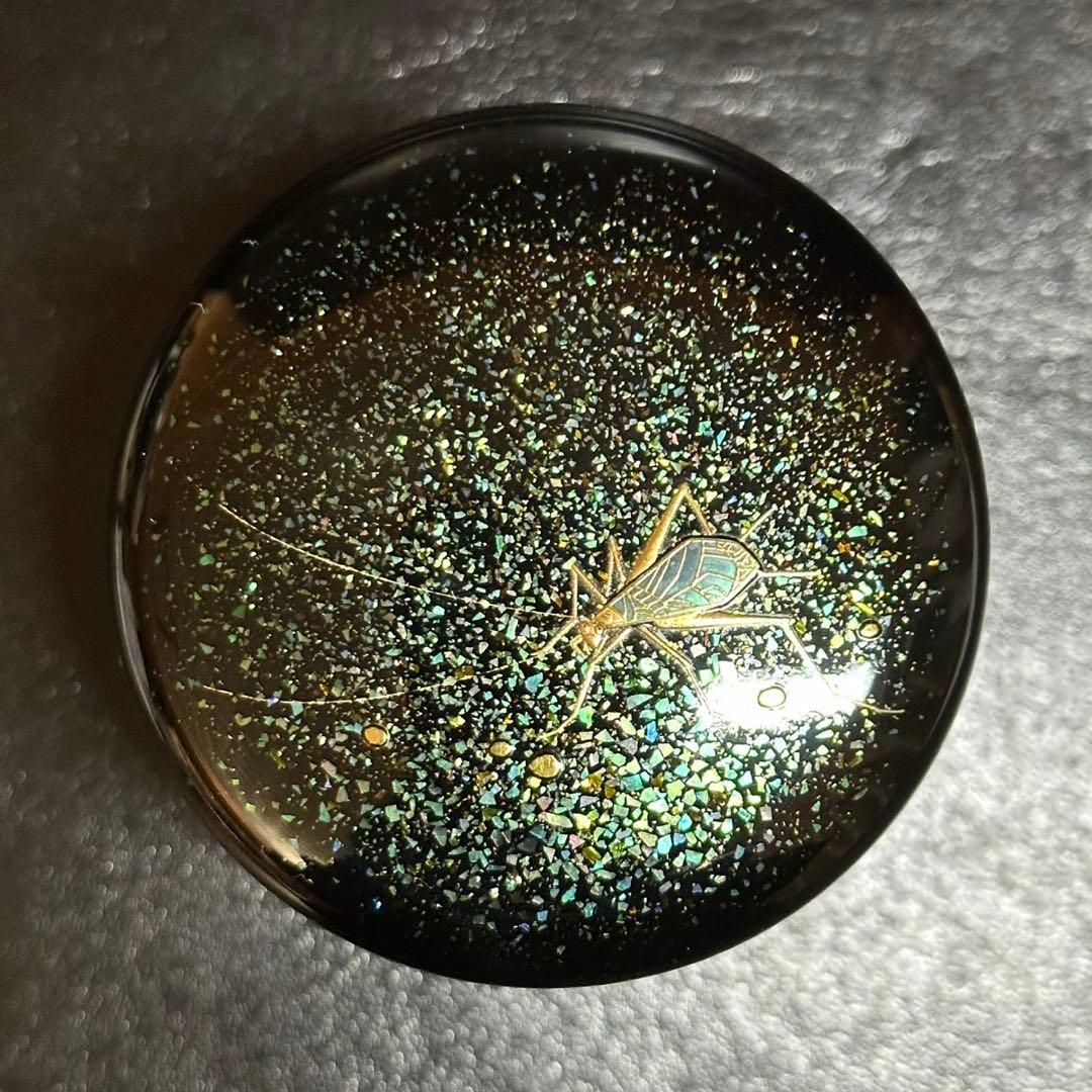 虫 棗/螺鈿 鈴虫 蒔絵 棗！『田中 貴司』作！共箱/共布/栞付☆一