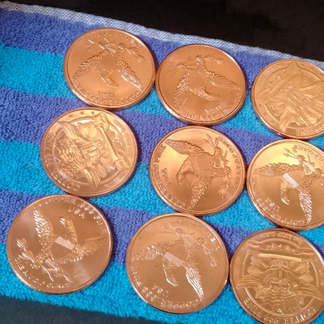 レア品 恐竜 銅貨 ラウンド 1オンス 純銅