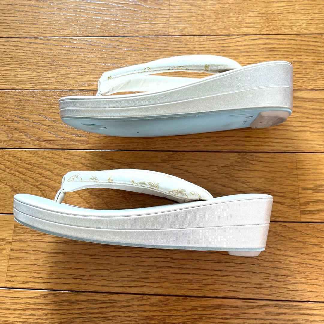 【早い者勝ち】草履バッグセット 花柄 アイボリー 美品