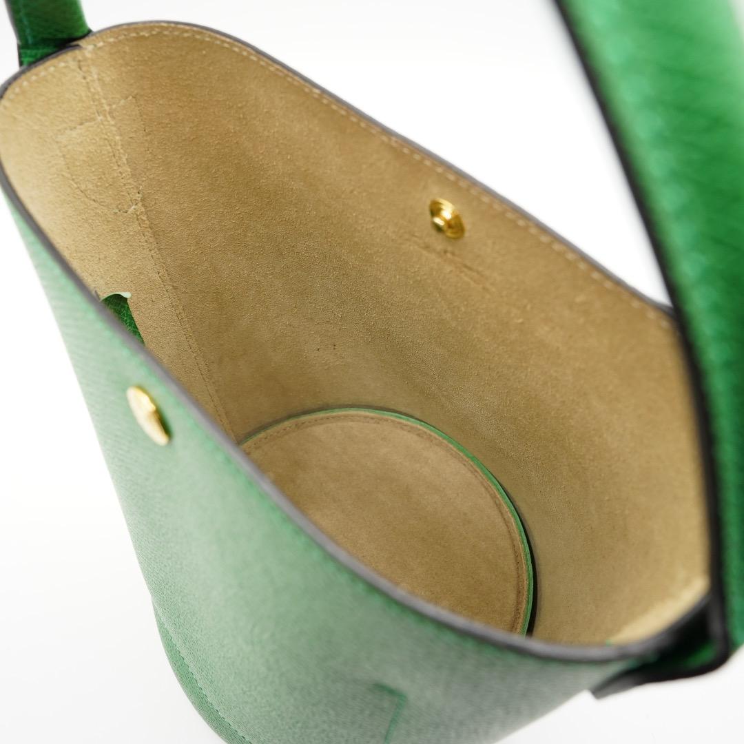 LONGCHAMP バゲットバッグ レザー グリーン