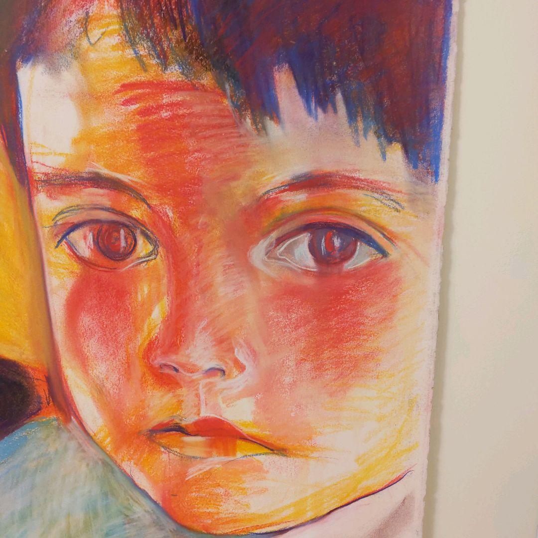 パステル　ドローイング　無題　額装なし