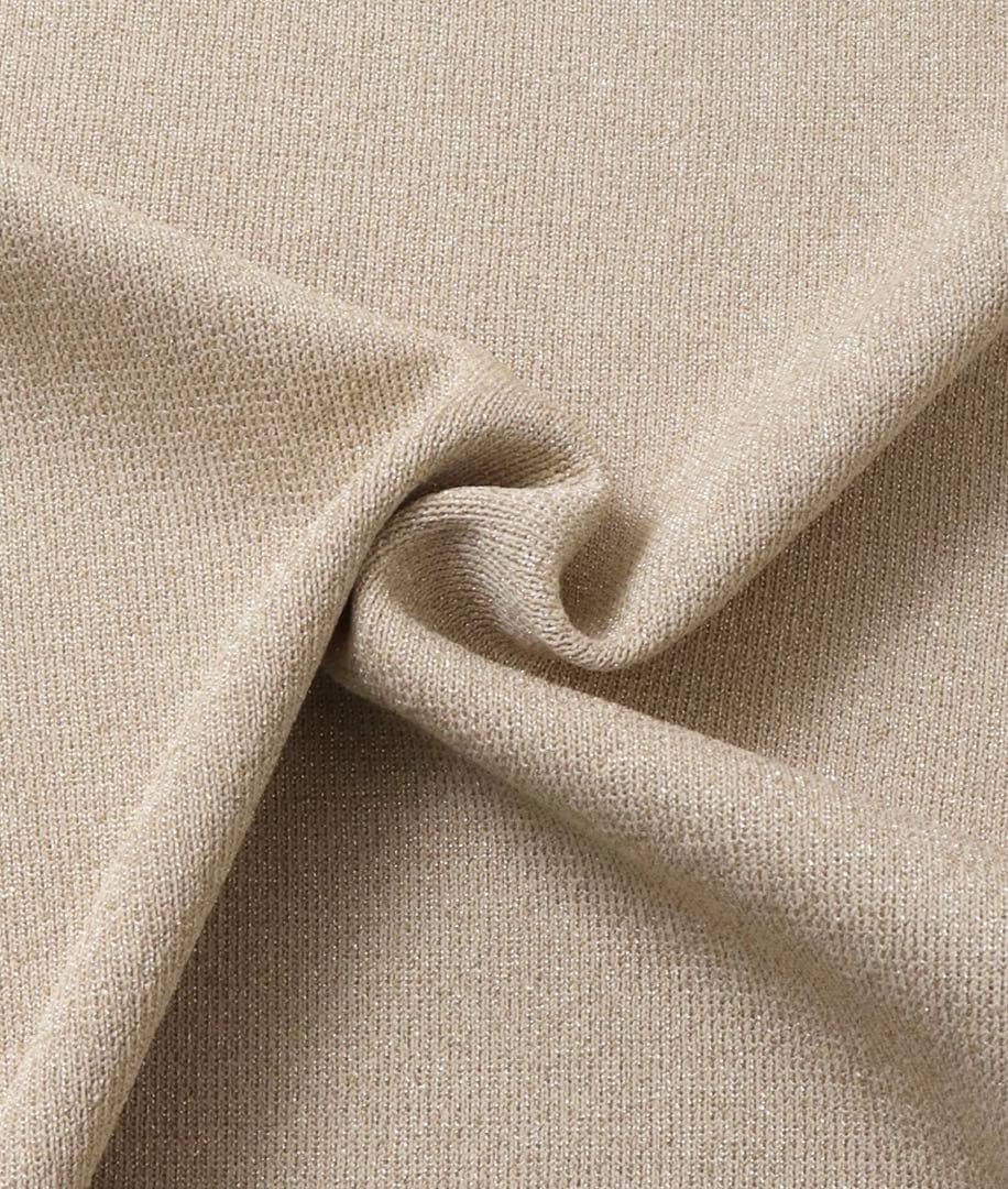 ルッキ　スクエアラメニット タンクトップ　ベージュ＆グレー2枚