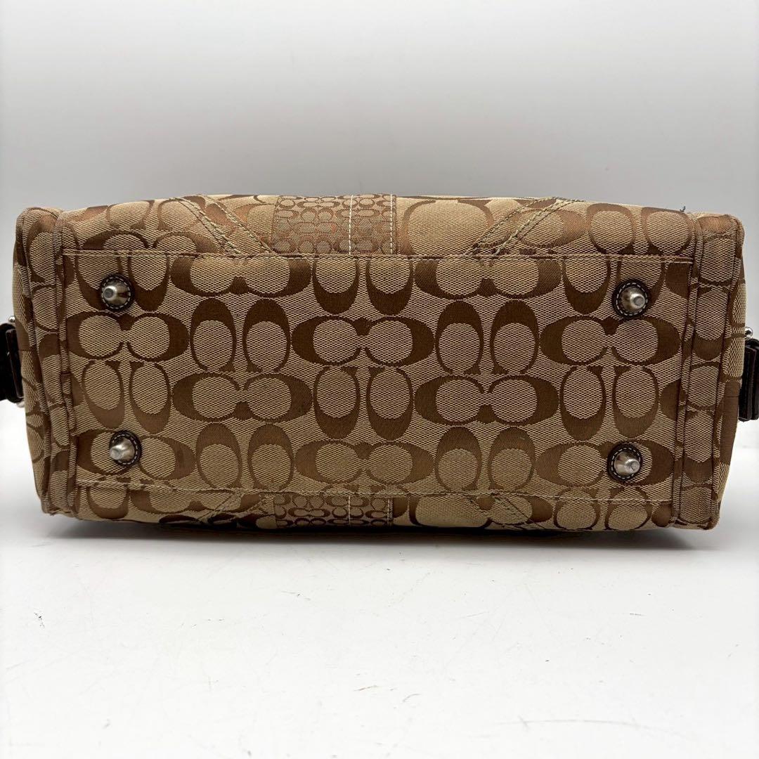 コーチ ハンドバッグ ソーホー パッチワーク y2k 茶 10088