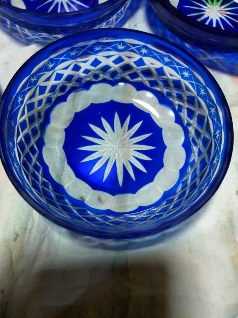 薩摩切子お皿5枚