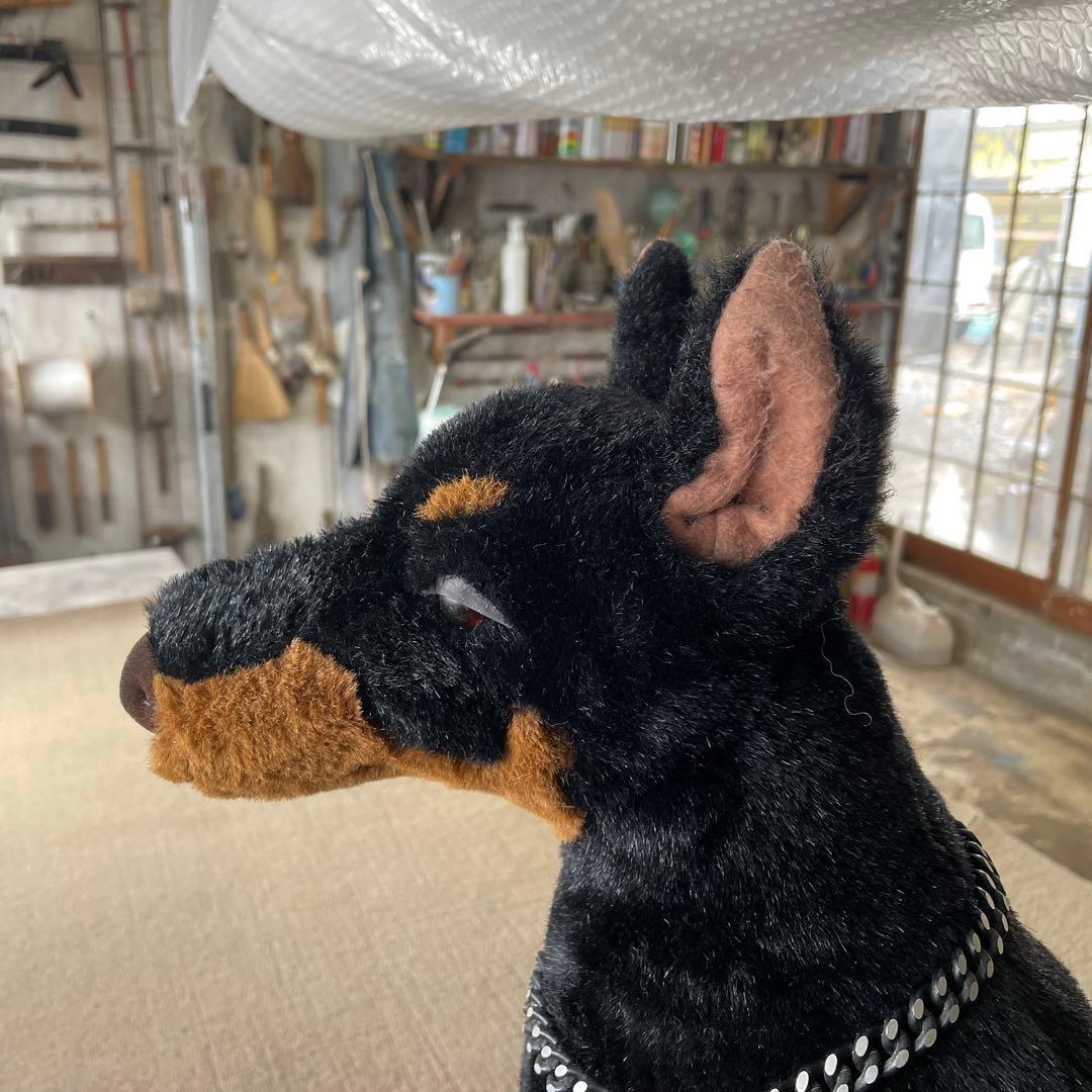 等身大 ドーベルマン ぬいぐるみ 高さ64cm 犬