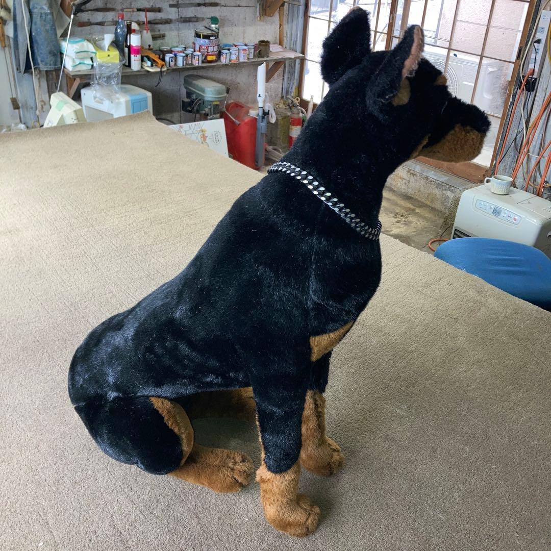 等身大 ドーベルマン ぬいぐるみ 高さ64cm 犬