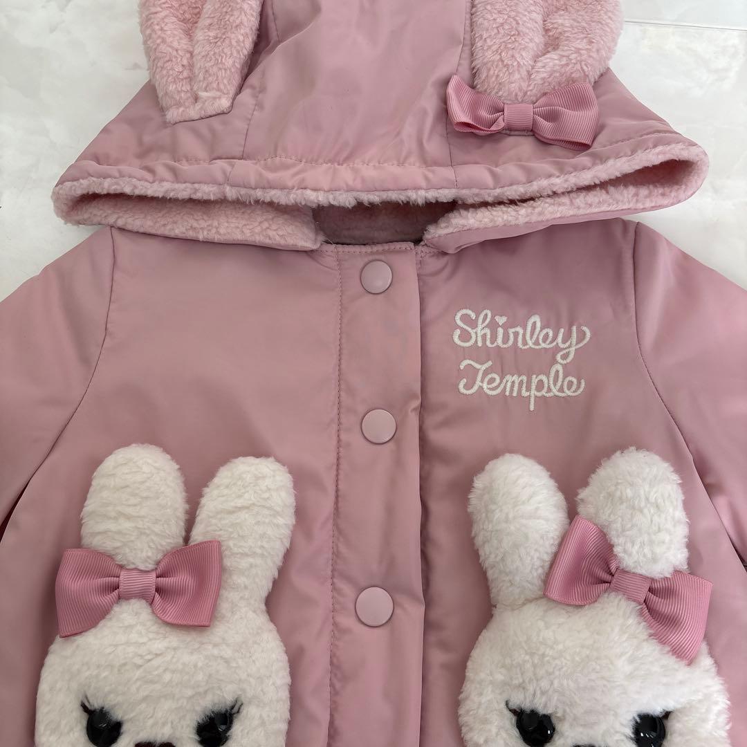 新品未使用タグ付き♡シャーリーテンプル♡うさぎタフタコートぴんく8090アウター