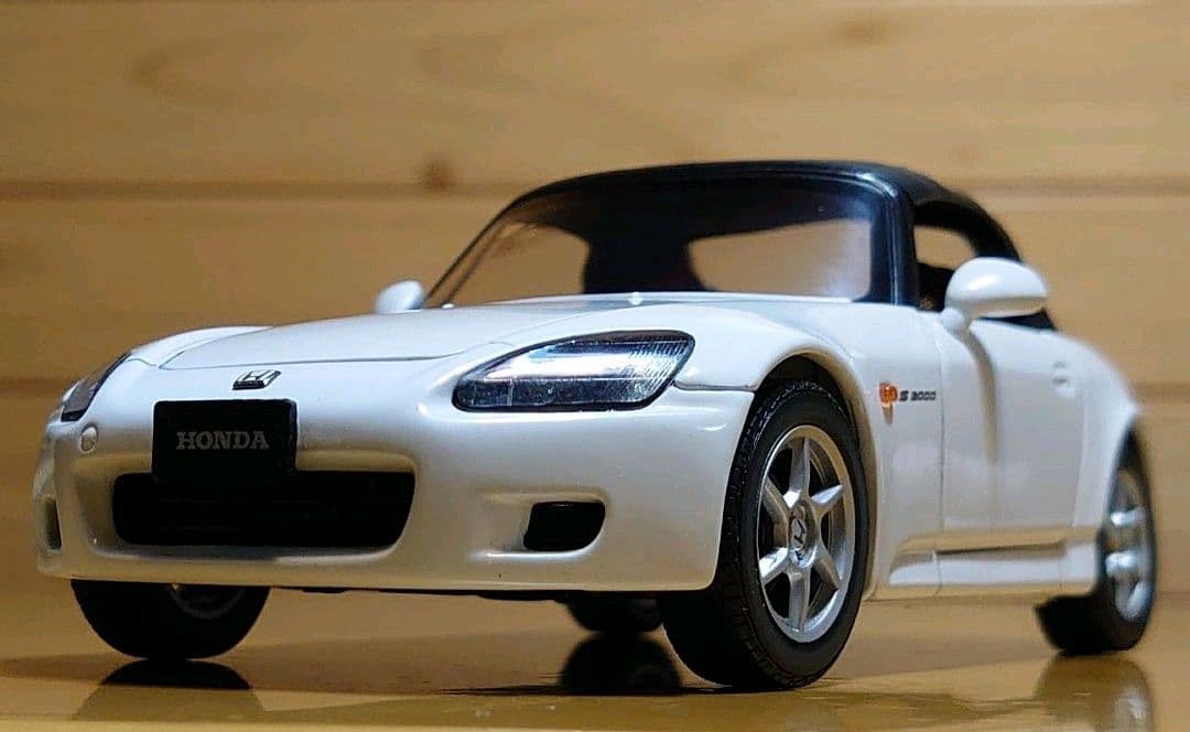 エブロEBBROホンダS2000 1/24プレミアムコレクション白ホワイト中古品
