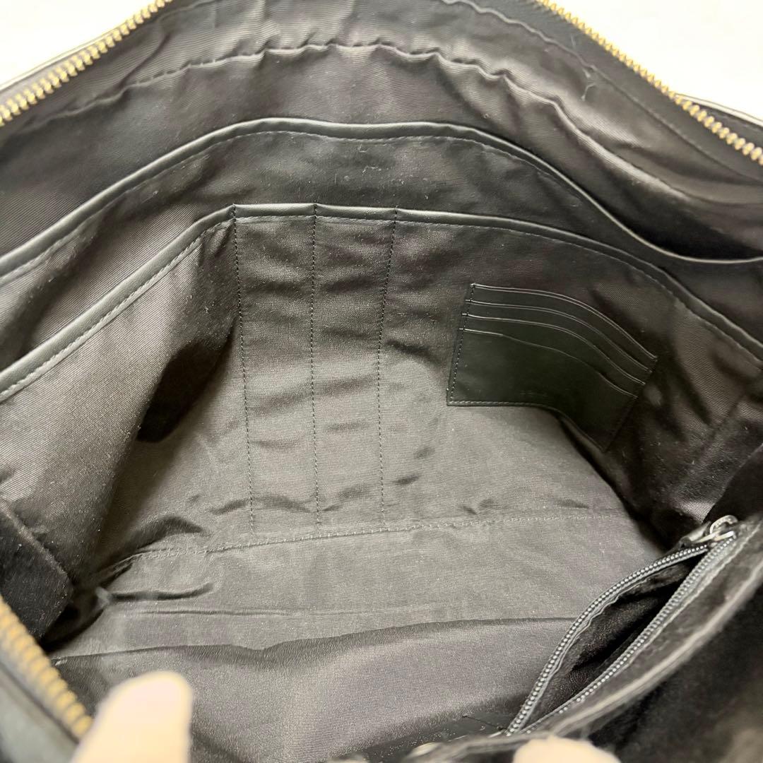 美品 コーチ ブリーフケース 2way オールレザー グラハム シボ革 ブラック