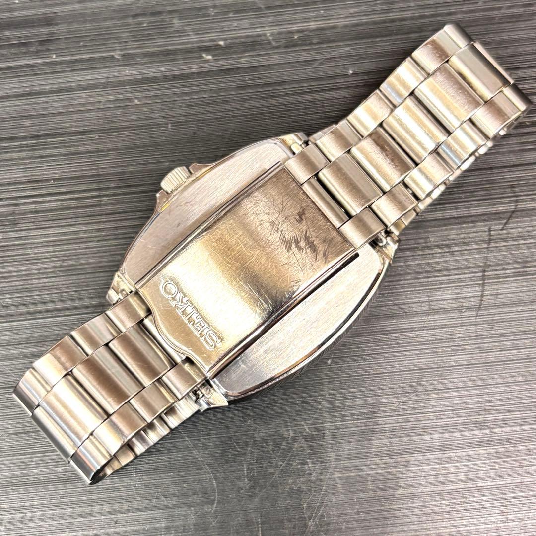 稼働 SEIKOスピリット 7N48-5000 スクエア クォーツ腕時計 メンズ