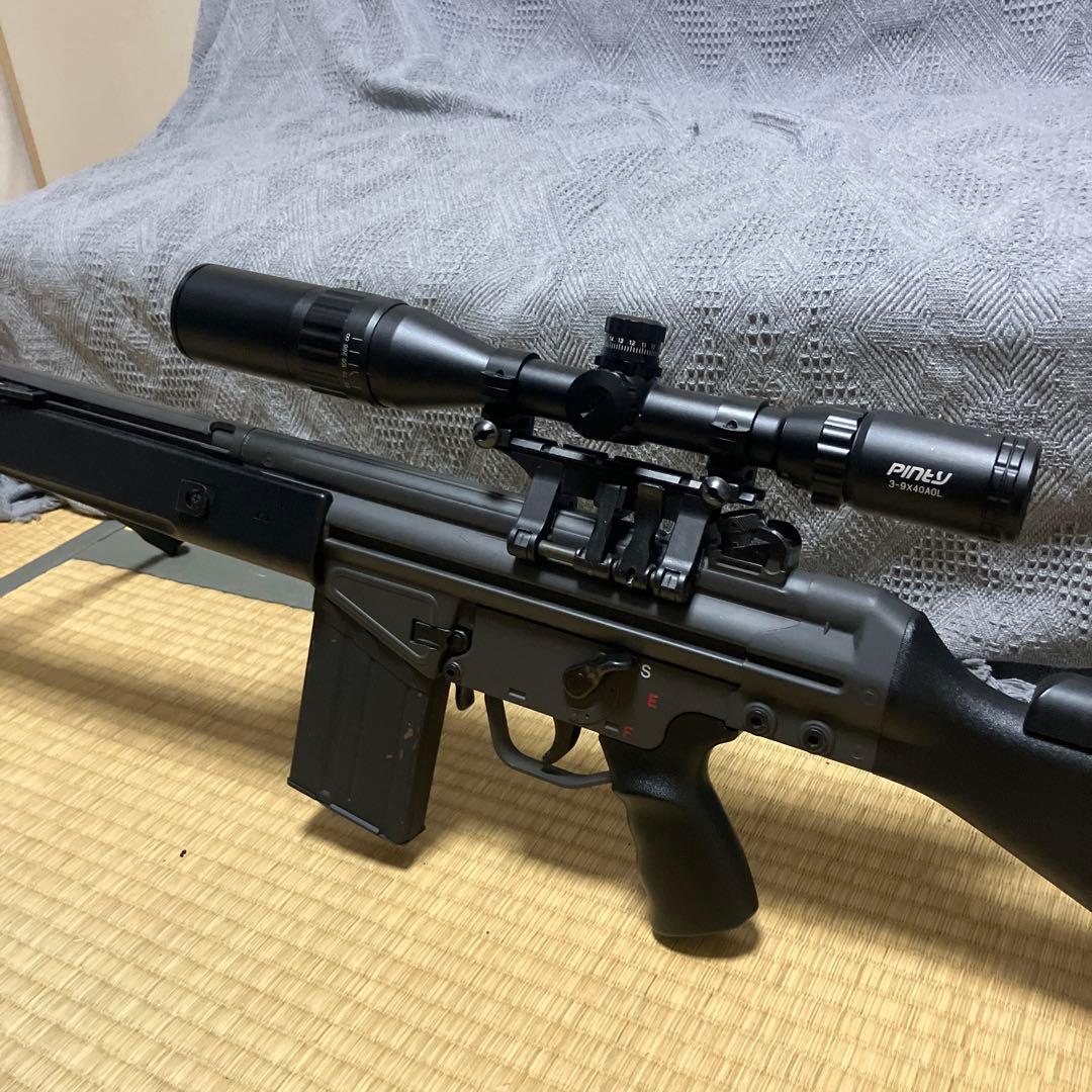 東京マルイ電動ガン g3sg1美品スコープ　バッテリー変換アダプター付新品セット